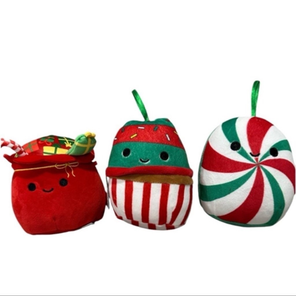 Squishmallows Christmas Plush Toy Set - Red, Green, Small